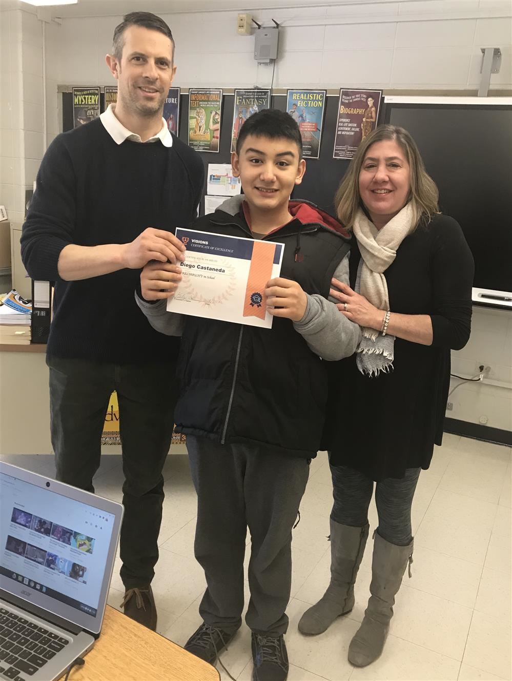 Photo of student of the month 