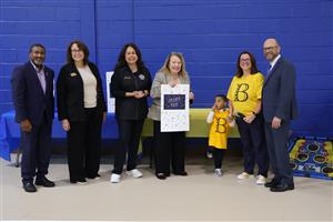 Bleshman Appreciation Event Group Photo with a Thank You Sign