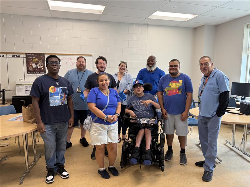 Clients wear blue for event